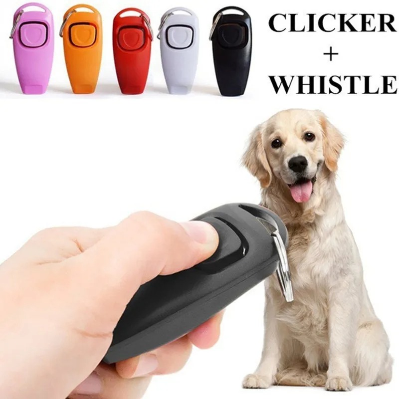 Training Clicker Dog - 2 in 1 Alat Pelatihan Hewan