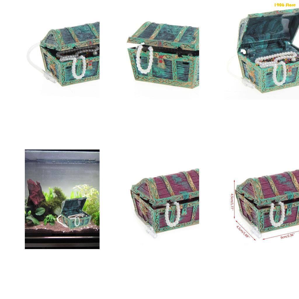 Pet X Supplies & Tack Photos - U1JB Dekorasi Peti Harta Karun Akuarium